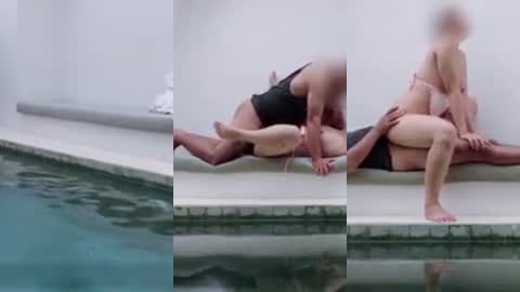 Ngentot Mamud Chindo tajir di kolam renang rumahnya